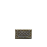 Chanel FLAP LONG WALLET PATENT LEATHER GREY