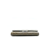 Chanel FLAP LONG WALLET PATENT LEATHER GREY