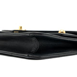Chanel Voyage Chevron Clutch Calfskin Black
