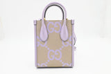Gucci Mini Jumbo GG Tote in Lavender Leather