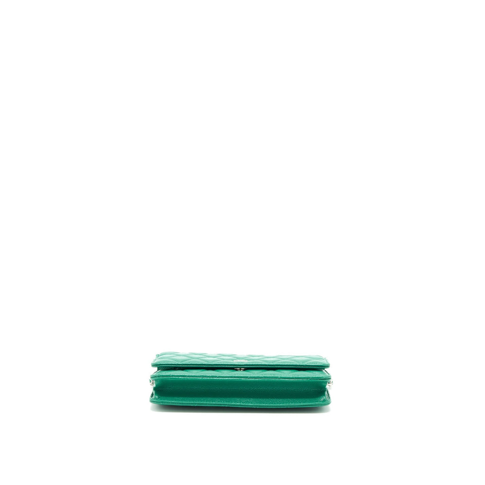 Chanel Classic Wallet On Chain Caviar Green