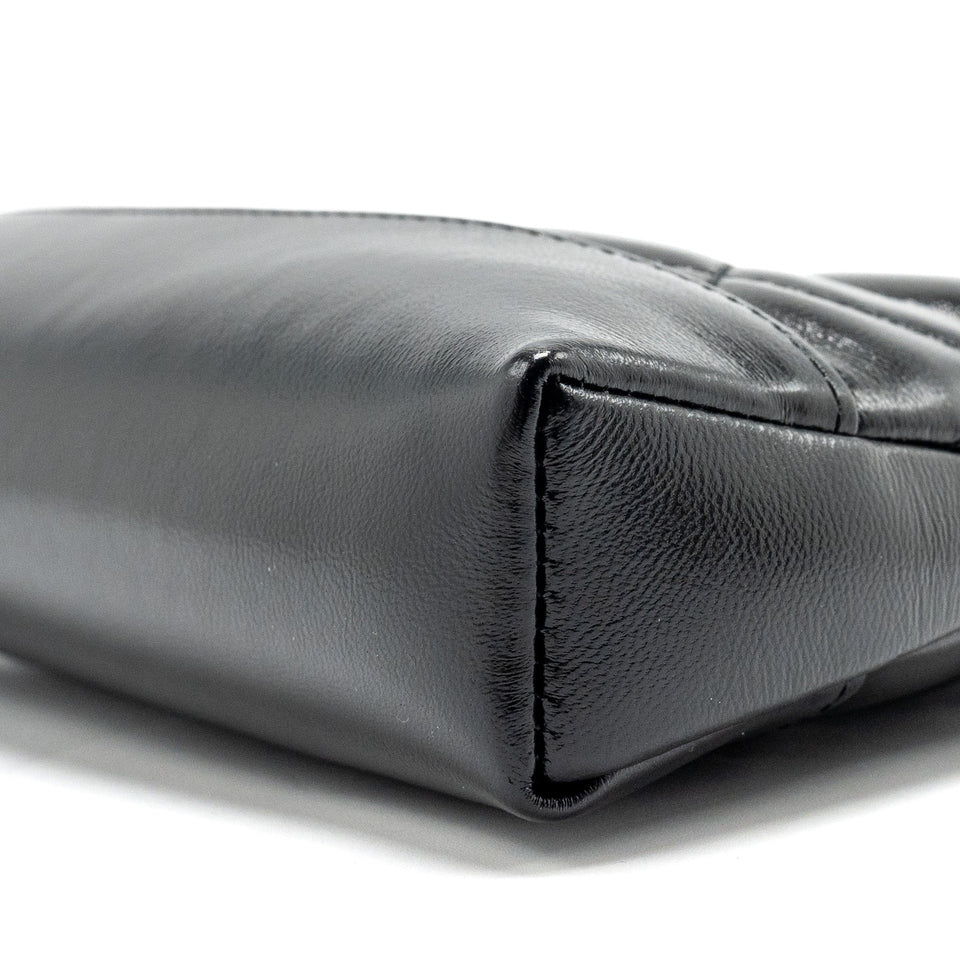 Chanel Mini 31 Clutch With Chain Shiny Lambskin Black L (Microchip)
