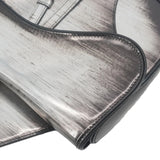 Christian Dior Saddle Leather Crossbody Bag Silver
