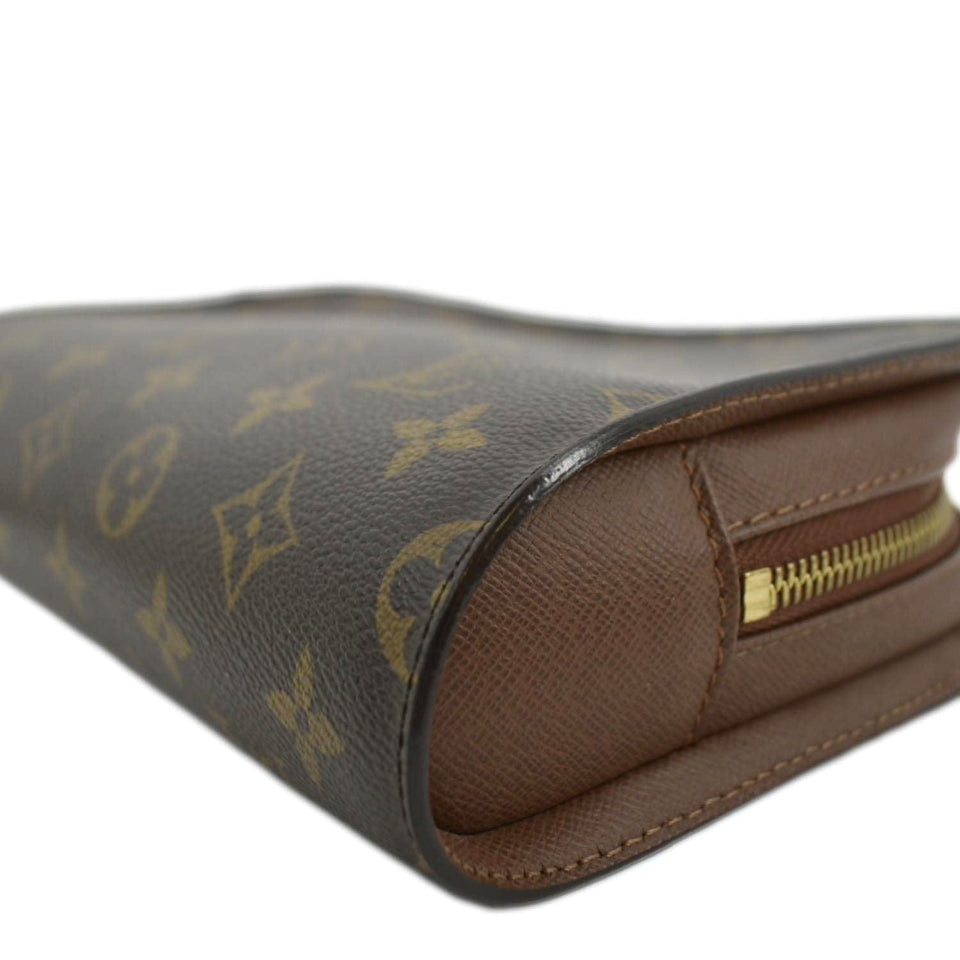 Louis Vuitton Orsay Monogram Canvas Clutch Bag Brown