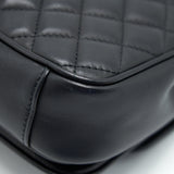 Chanel Square Flap Bag Lambskin In Black
