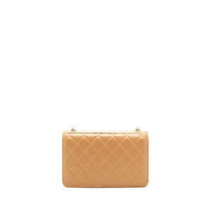 Chanel Trendy CC Wallet On Chain Lambskin Dark Beige L