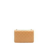 Chanel Trendy CC Wallet On Chain Lambskin Dark Beige L