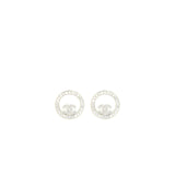 Chanel Round Earrings With Crystal
