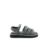 Chanel Size 36 Tweed Navy blue Sandals