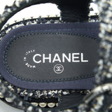 Chanel Size 36 Tweed Navy blue Sandals