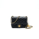 Chanel Pearl Crush Crush Mini Square Flap Bag Black