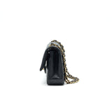 Chanel MEDIUM CLASSIC DOUBLE FLAP LAMBSKIN BLACK