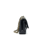 Chanel MEDIUM CLASSIC DOUBLE FLAP LAMBSKIN BLACK