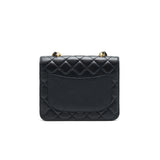 Chanel Quilted Calfskin and Caviar Flap Bag Black