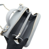Chanel CC filigree Vanity Case Grey L