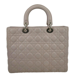 Christian Dior Lady Dior Large Quilted Leather Shoulder Bag Pink