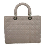 Christian Dior Lady Dior Large Quilted Leather Shoulder Bag Pink