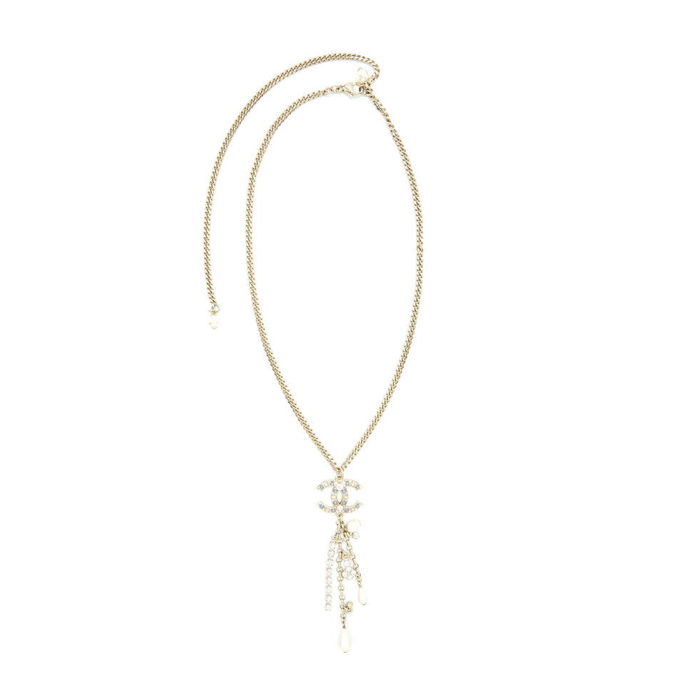 Chanel CC DROP NECKLACE WITH MULTICOLOUR STONES, PEARLS & CRYSTALS