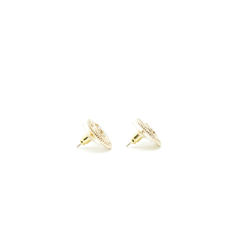 Chanel Round CC Earing light Gold