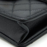 Chanel Limitation Pearl Flap Bag Goatskin Black