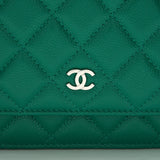 Chanel Classic Wallet On Chain Caviar Green