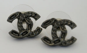 Chanel Earrings CC Silver - Chanel Clip - Chanel CC Earrings