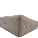 Christian Dior Lady Dior Large Quilted Leather Shoulder Bag Pink