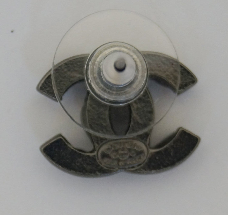 Chanel Earrings CC Silver - Chanel Clip - Chanel CC Earrings