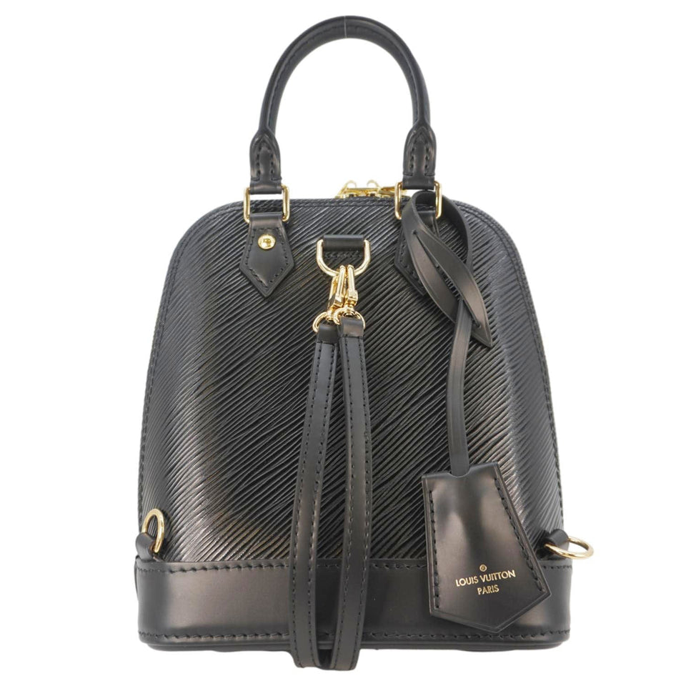 Louis Vuitton Alma Epi Leather Backpack Black