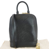Louis Vuitton Alma Epi Leather Backpack Black