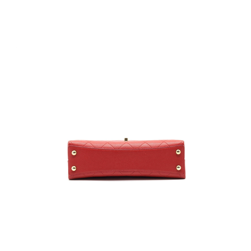 Chanel Flap Shoulder Bag With Chain Caviar in Red