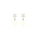 Chanel Pearl drop Crystal earrings