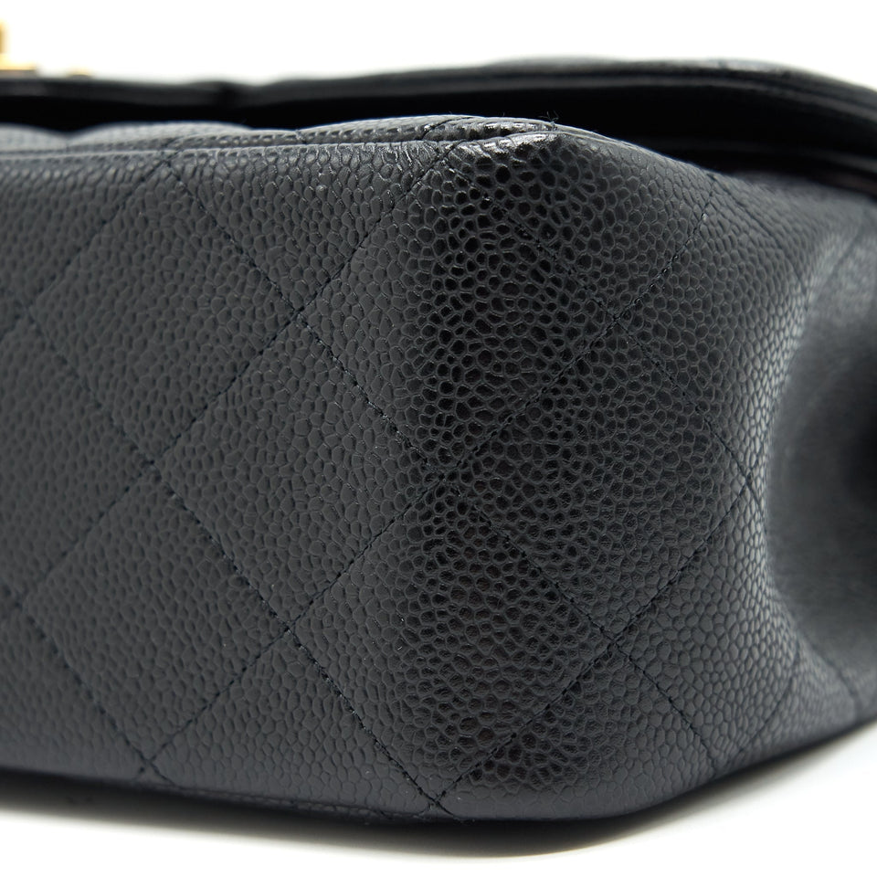 Chanel Classic Jumbo Double Flap Bag Black Cavier