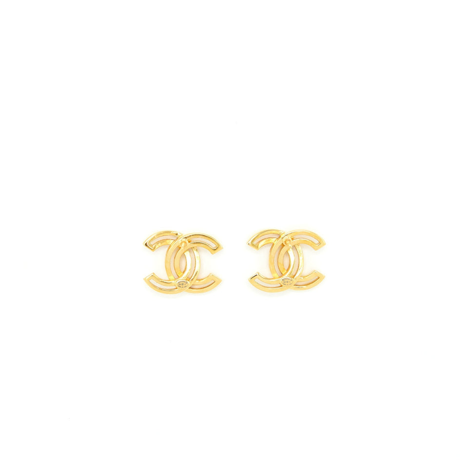 Chanel Logo Stud Earrings