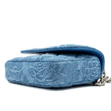 Chanel Coco Love Mini Clutch With Chain Denim Blue (Microchip)