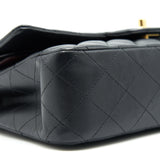 Chanel MEDIUM CLASSIC DOUBLE FLAP LAMBSKIN BLACK