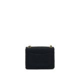 Chanel Vintage Fabric Mini Square Flap Bag Black