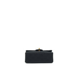 Chanel Vintage Fabric Mini Square Flap Bag Black