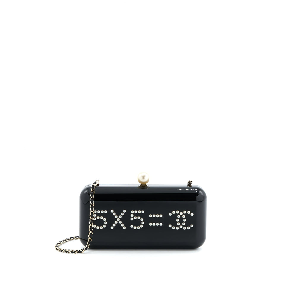 Chanel Votez Coco Evening Clutch with Chain Black L