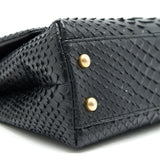 Chanel Coco Handle Mini Python Leather Black