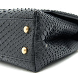Chanel Coco Handle Mini Python Leather Black