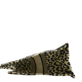 Christian Dior Leopard Medium Book Mizza Embroidered Tote Bag Beige