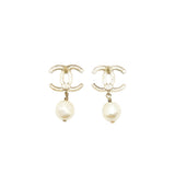 Chanel CC and Pearl Earrings