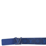 Louis Vuitton LV Initiales Reversible Monogram Canvas Belt Blue Size 100/40