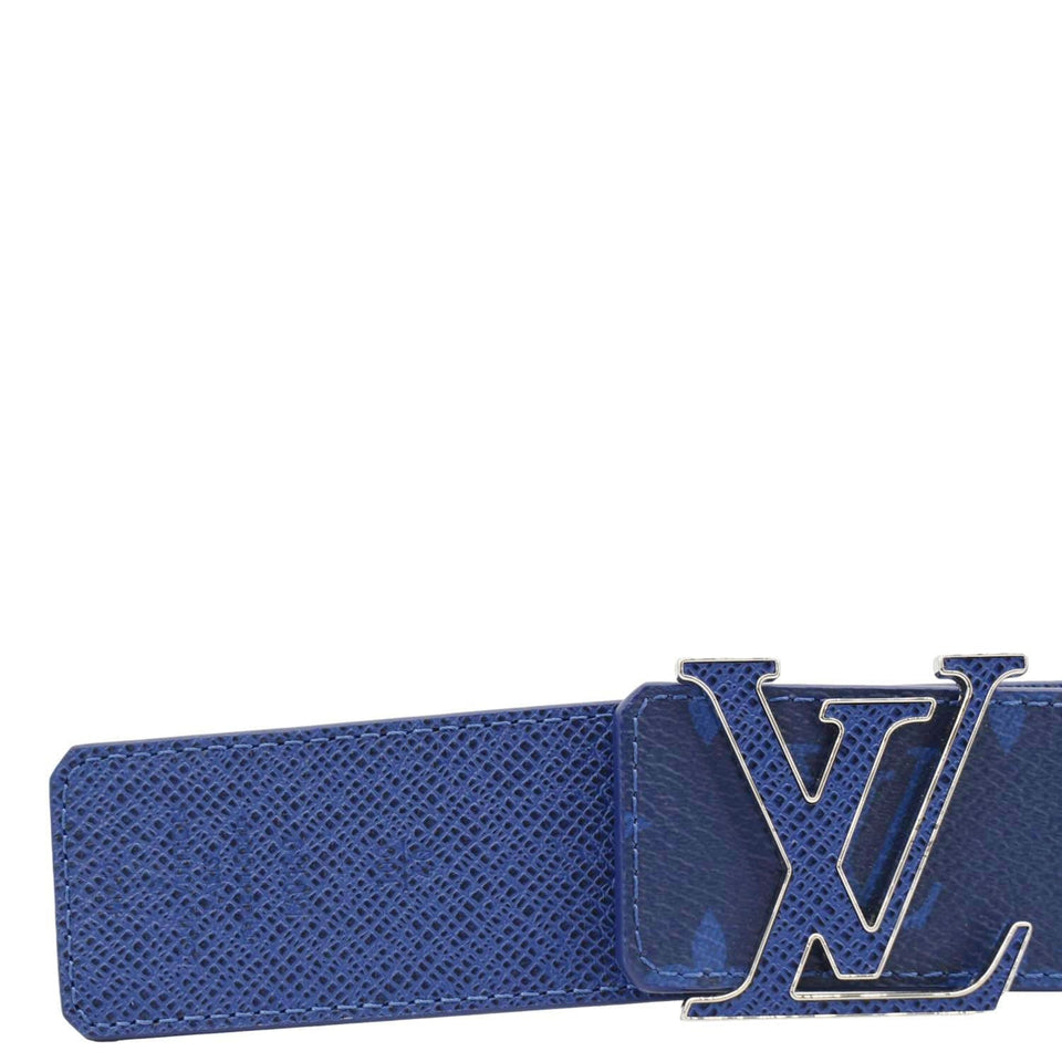 Louis Vuitton LV Initiales Reversible Monogram Canvas Belt Blue Size 100/40