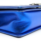 Chanel MEDIUM LE BOY BAG METALLIC BLUE