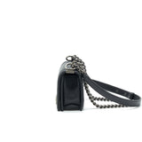 Chanel Small Chevron Leboy Bag Calfskin Black With