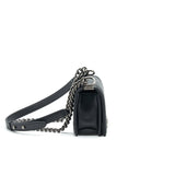 Chanel Small Chevron Leboy Bag Calfskin Black With