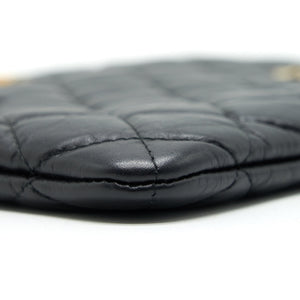 Chanel 2.55 Leather Clutch with Charm Black
