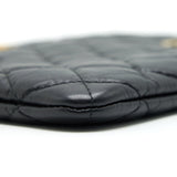 Chanel 2.55 Leather Clutch with Charm Black